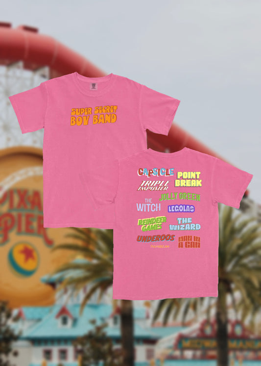 Super Secret Boy Band Tee (PINK)